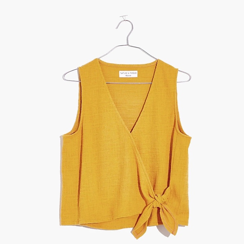 TEXTURE & THREAD by MADEWELL Wrap Tie Tank Top - Picture 5 of 10